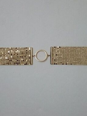 Sparkling Gold Mesh Choker Necklace